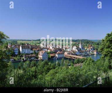 geography / travel, Switzerland, Diessenhofen (Rhine), city views / cityscapes, Additional-Rights-Clearance-Info-Not-Available Stock Photo