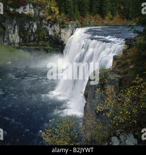 geography / travel, USA, Idaho, Upper Mesa Falls, Henry's Fork of Snake River, Additional-Rights-Clearance-Info-Not-Available Stock Photo