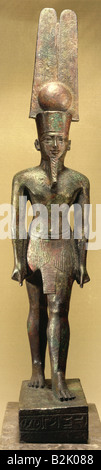fine arts, ancient world, Egypt, sculpture, god Amun-Re, statuette, 26th dynasty (circa 664 - 525 BC), Collection og Egyptian Art, Munich, Artist's Copyright has not to be cleared Stock Photo