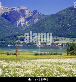 geography / travel, Austria, Upper Austria,  lake Wolfgangsee, St. Wolfgang, Additional-Rights-Clearance-Info-Not-Available Stock Photo