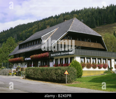 architecture, farmhouses, Germany, Baden-Wuerttemberg, Black Forest House, exterior view, Hinterzarten, Additional-Rights-Clearance-Info-Not-Available Stock Photo