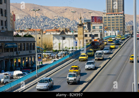 Modern Street Scene in Damascus Syria Stock Photo