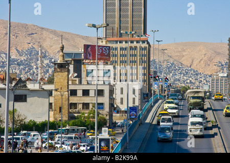 Modern Street Scene in Damascus Syria Stock Photo