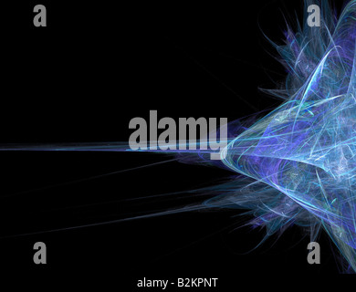 Abstract blue fractal artwork that makes a great high tech art element or background for any design project Stock Photo