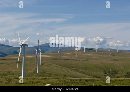 Wind turbines at Cemmaes Wind Farm Cemmaes Powys Stock Photo