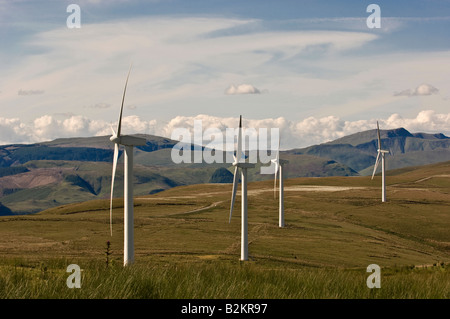 Wind turbines at Cemmaes Wind Farm Cemmaes Powys Stock Photo