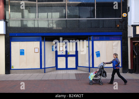 Closed down retail premises, Ipswich, Suffolk, UK. Stock Photo
