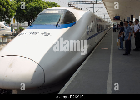 China Railway High-speed train, CRH, Suzhou, Jiangsu Province Stock Photo