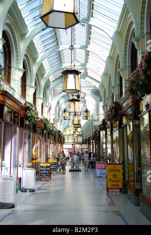 Royal Arcade Shopping Centre interior, Norwich, Norfolk, England, United Kingdom Stock Photo