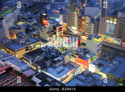 Nightlife in Yokohama - the popular Minamisaiwai district, JP Stock Photo