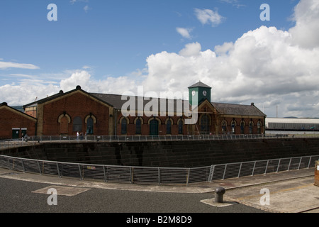 Pump house and dry dock where the SS Titanic was built Stock Photo