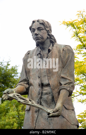 Statue of Thomas Chippendale, cabinet maker & furniture designer in his birthplace Otley, Yorkshire, UK Stock Photo