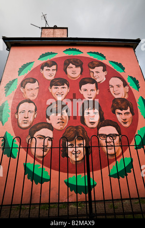 The Bloody Sunday Mural, by the Bogside Artists, in the predominantly Catholic district of Bogside, Derry, Northern Ireland