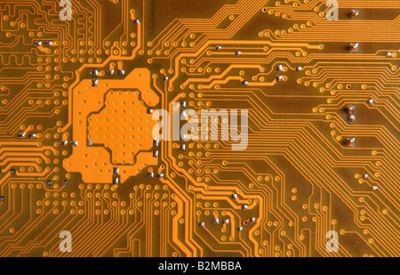 Yellow Circuit Intersection Stock Photo