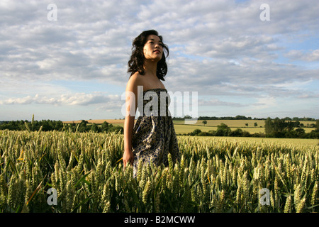 Chinese Girl in a Corn Field