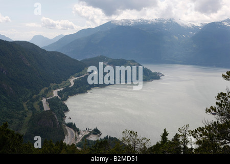 hiking stawamus cheif trail Stock Photo