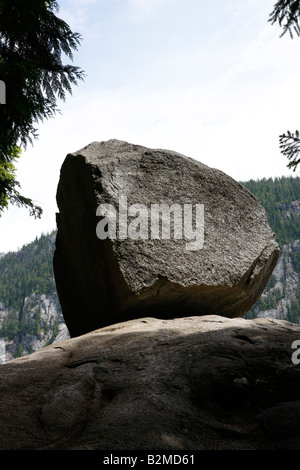 boulder on the stawamus cheif trail Stock Photo