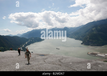 hiking stawamus cheif trail Stock Photo