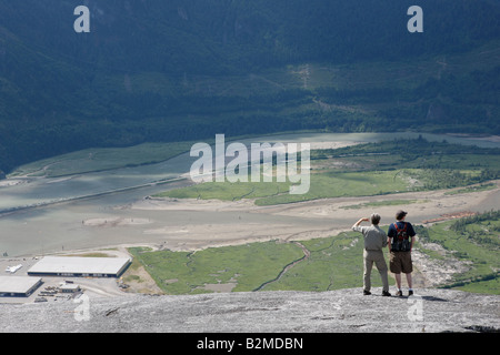 hiking stawamus cheif trail Stock Photo