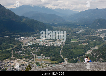 hiking stawamus cheif trail Stock Photo