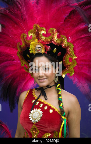 Carnaval del Pueblo, Latin American Carnival Celebrations in London - Bolivian Costume Stock Photo