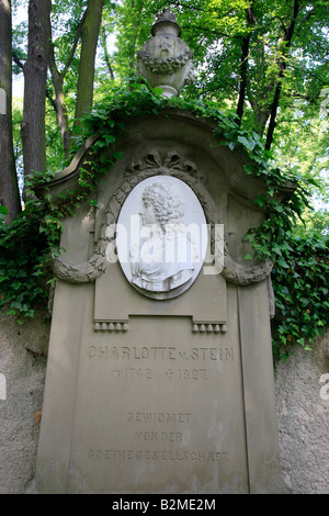 gravestone of Charlotte von Stein in Weimar, Germany, Europe Stock Photo