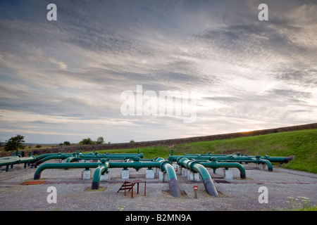 High Moorland High Pressure Gas Compound Stock Photo