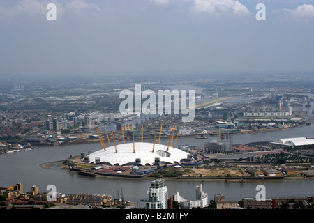 An ariel view of the Millenium Dome looking Northeast Stock Photo
