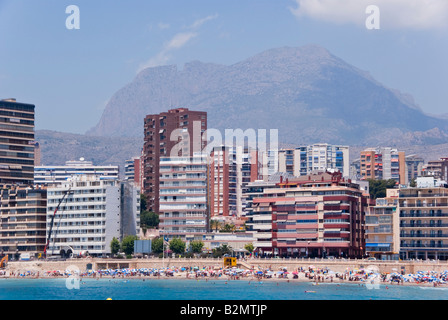 Costa Blanca Spain Benidorm Poniente Beach Stock Photo - Alamy