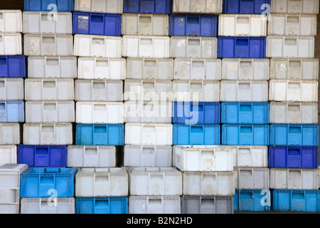 'Fish storage crates'. Stock Photo