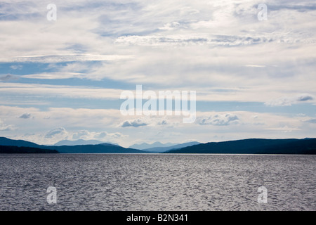 Loch Rannoch looking towards Rannoch moor, Perth and Kinross, Scotland, UK Stock Photo
