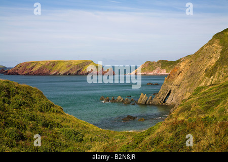 Marloes beach, Pembrokeshire, Wales at high tide Stock Photo