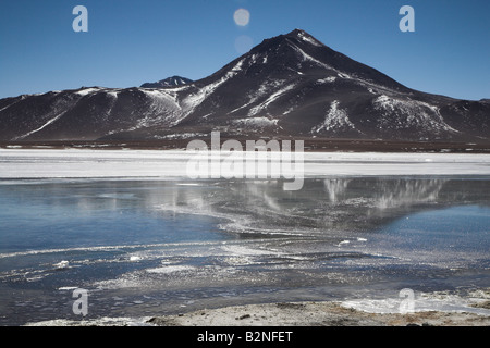 Laguna Blanca, an altoplanic lake, seen on the Salar de Uyuni tour, Bolivia Stock Photo