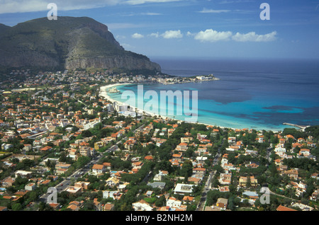 mondello view, palermo, Italy Stock Photo