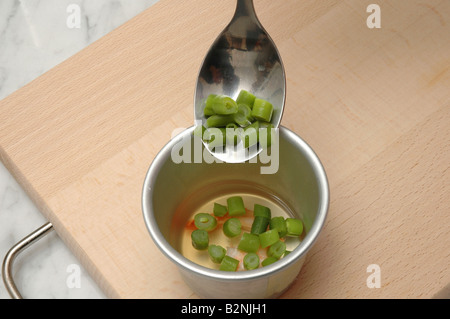 Aspic with vegetables, tunny and shrimps Stock Photo