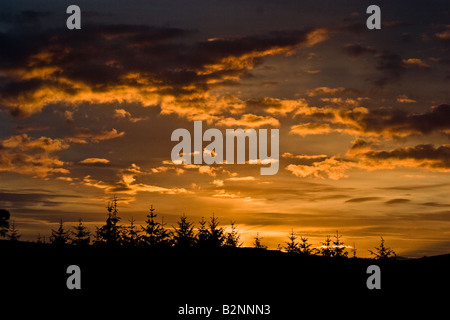 Sunset over Kielder Stock Photo