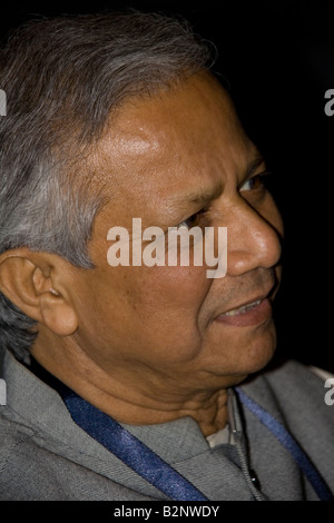 Nobel Laureate Peace Prize Winner 2006 Muhammad Yunus  Hong Kong ITU Asia Telecom Grameen Bank Managing Stock Photo