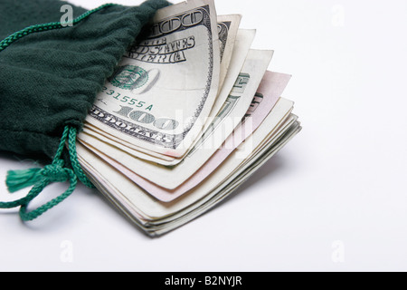 A bag full of money Stock Photo