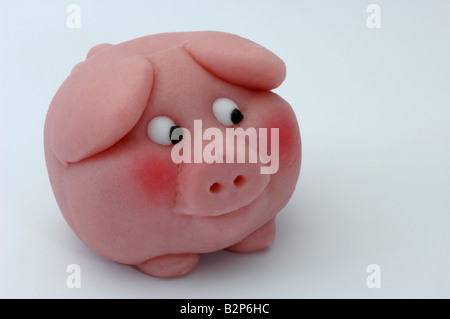 Little pig made from marzipan Stock Photo