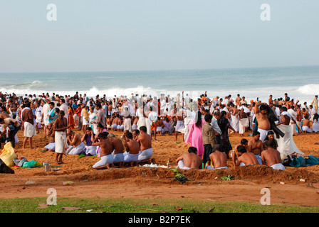 Vavu Bali or Vavubali Tharpanam is an important ritual observed by Hindus in Kerala in the month of Karkidakam  July to Aug) Stock Photo