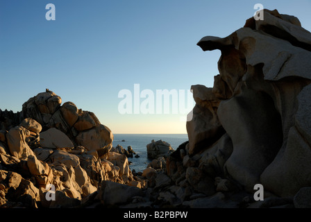 Granite rock sculptures on Capo Testa in Sardinia Stock Photo