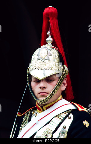 Horses guard in armour/uniform at St.James Stock Photo - Alamy