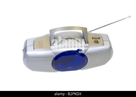 A modern am fm radio cd player isolated on white Stock Photo - Alamy
