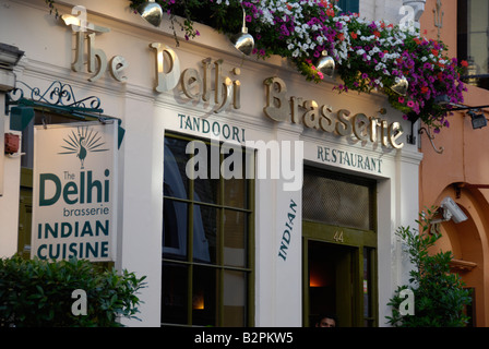 The Delhi Brasserie Indian restaurant in Frith Street Soho London England Stock Photo