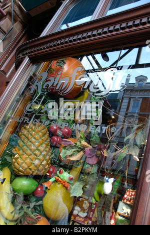 Exterior of the Rainforest Cafe in Shaftesbury Avenue London England Stock Photo