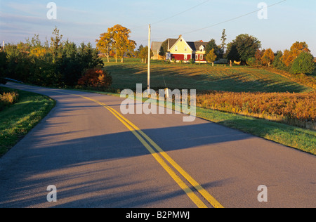 Country road Kings County Prince Edward Island Canada Stock Photo