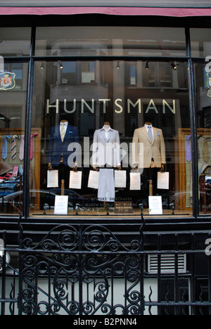 Huntsman tailors exterior in Saville Row Mayfair London England Stock Photo