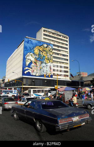 Street view in Central Caracas, Venezuela, South America Stock Photo