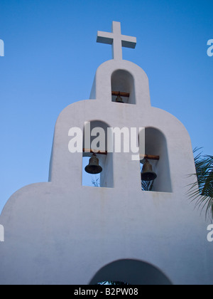 Modern Catholic church on 5th Avenue in Playa del Carmen, Riviera Maya, Mexico Stock Photo