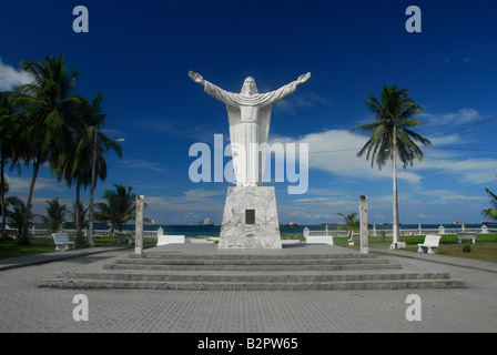Christ the Redeemer statue in a park of Colon, Panama, Central America Stock Photo